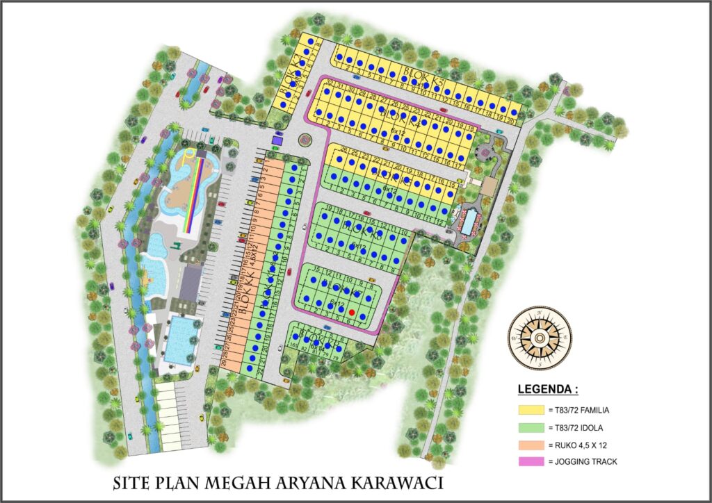 siteplan ruko megah aryana karawaci