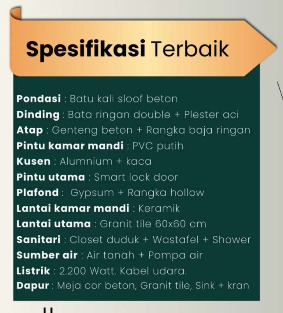 spesifikasi bangunan the onyam residence