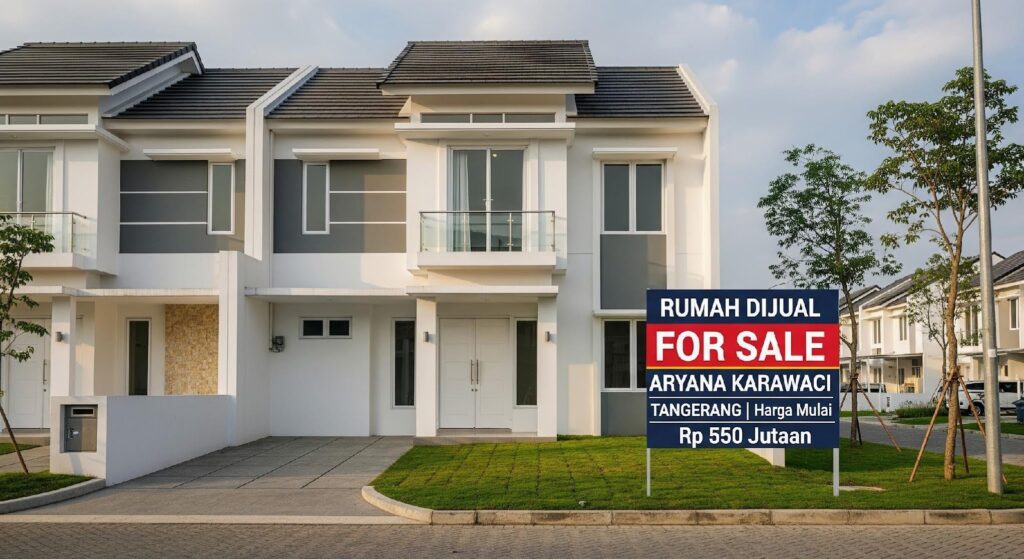 Rumah Dijual Aryana Karawaci Tangerang | Harga Mulai Rp 550 Jutaan